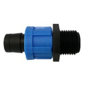 Drip Tape Offtake Connector, 1/2" Male Thread to 16mm
